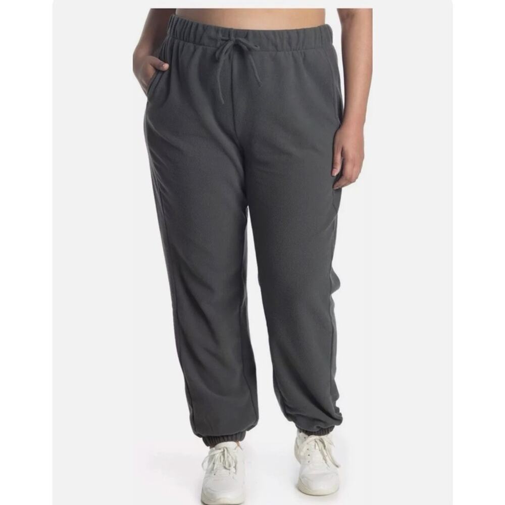 NWT Z By Zella Attitude Fleece Plus size 3x Joggers Sweatpants in olive green